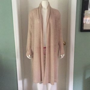 Cozy duster jacket with pockets